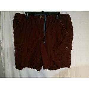 Eddie Bauer Ripstop Womens Cargo Shorts Burgundy Casual Outdoor Waist 41"x8"‎